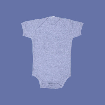 HAZEL GREY PLAIN HALF BODY HALF SLEEVES ROMPER